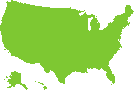 Mapa de los Estados Unidos — con licencia en los 50 estados